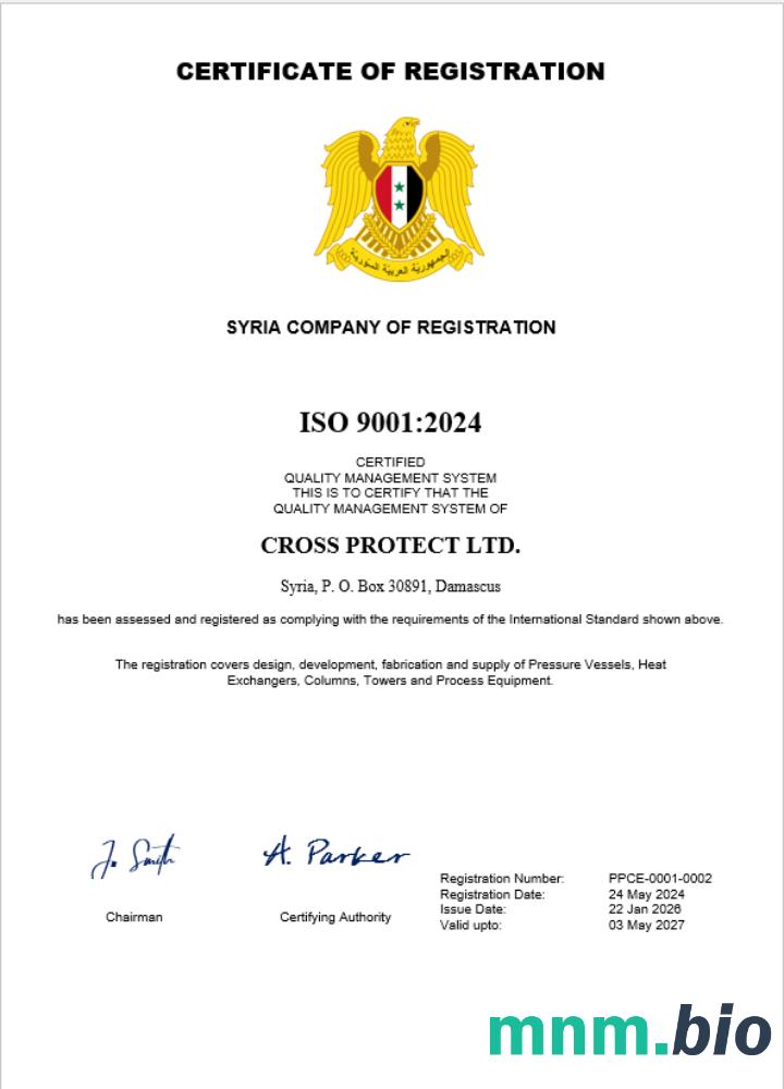 Syria business registration vcertyfikat Word i szablon PDF